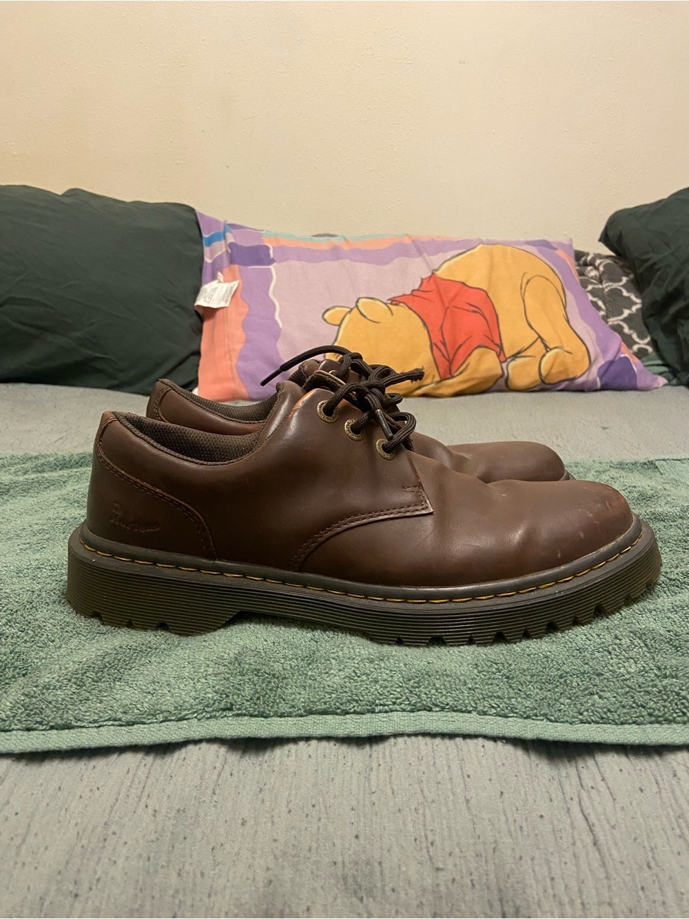 Dr. Martens Men's Brown Leather Derby Shoes